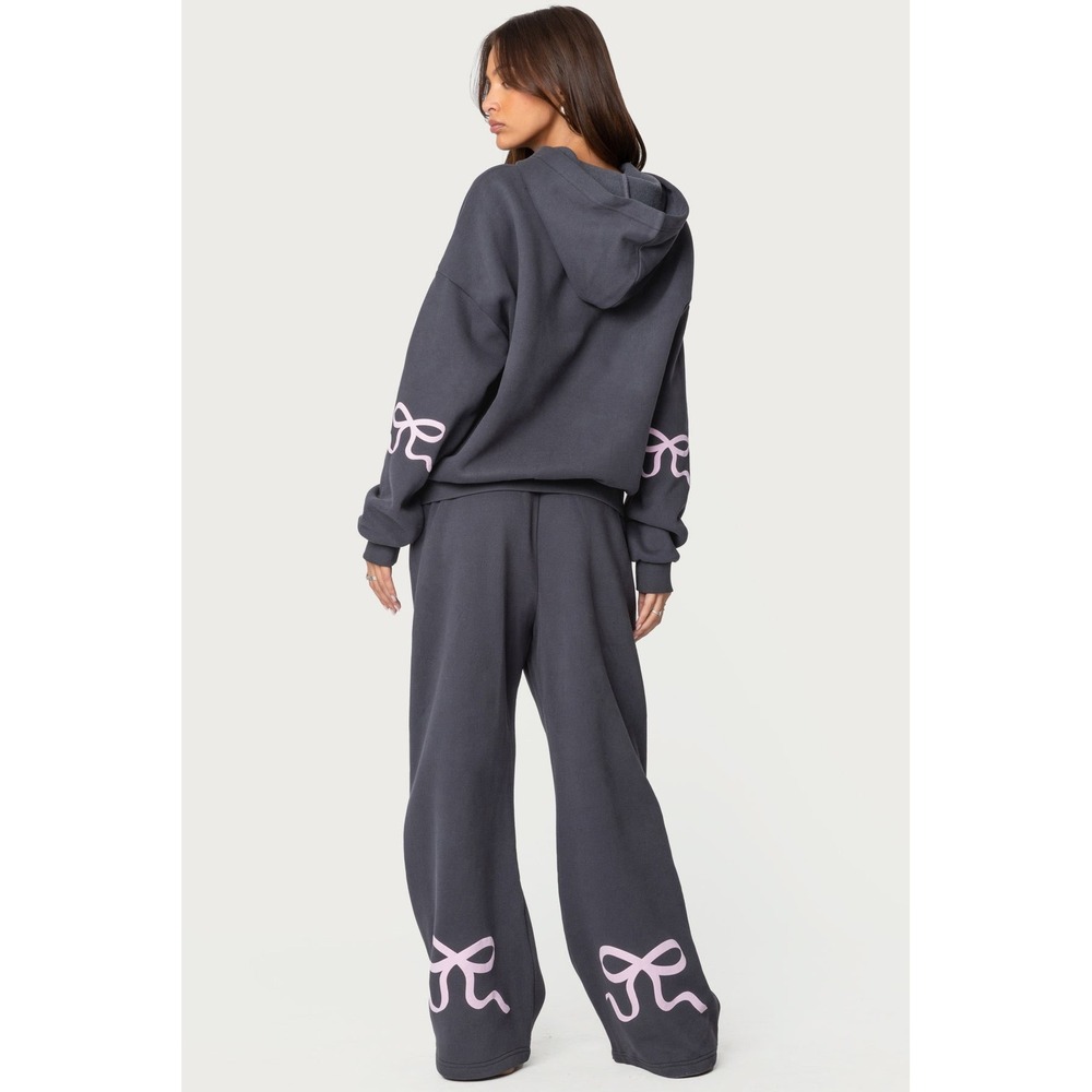 Edikted Bonney Bow Detail Set Hoodie Sweatpants